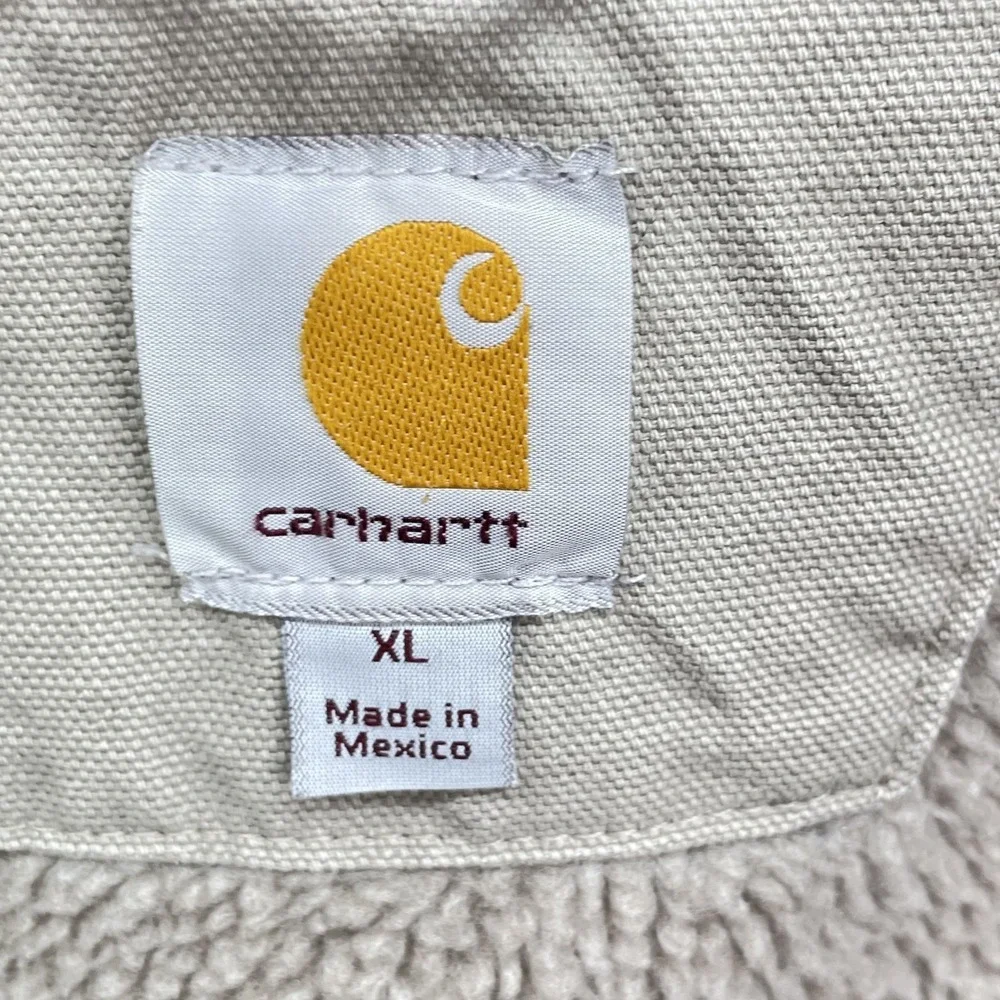 VTG Carhartt J284 Jacket Mens XL Canvas Sherpa Lined Barn Chore Workwear Utility